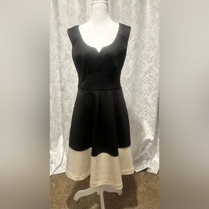 Dress Barn Black and Tan Dress WITH POCKETS
